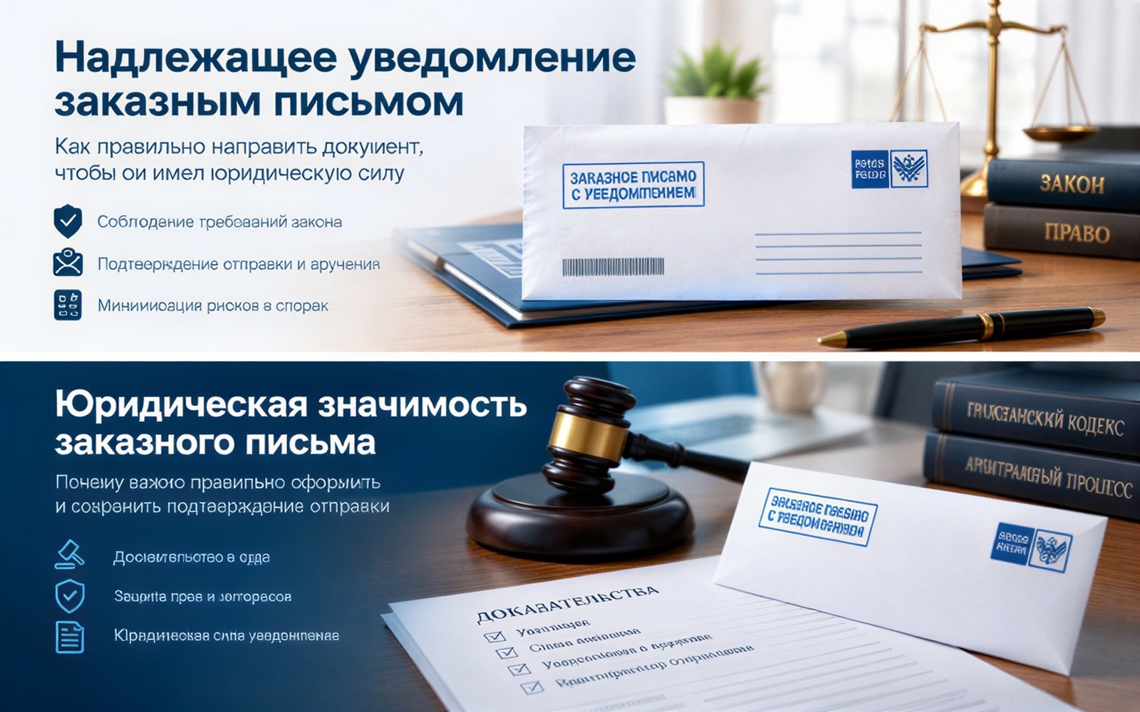 Надлежащее уведомление заказным письмом