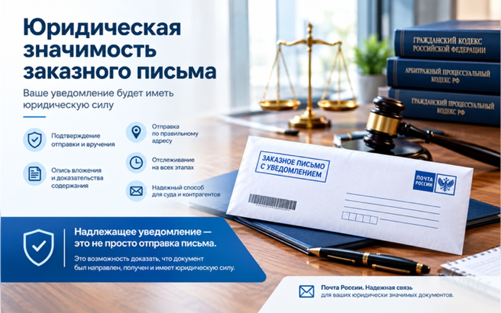 Заказное письмо - юридически значимое отправление
