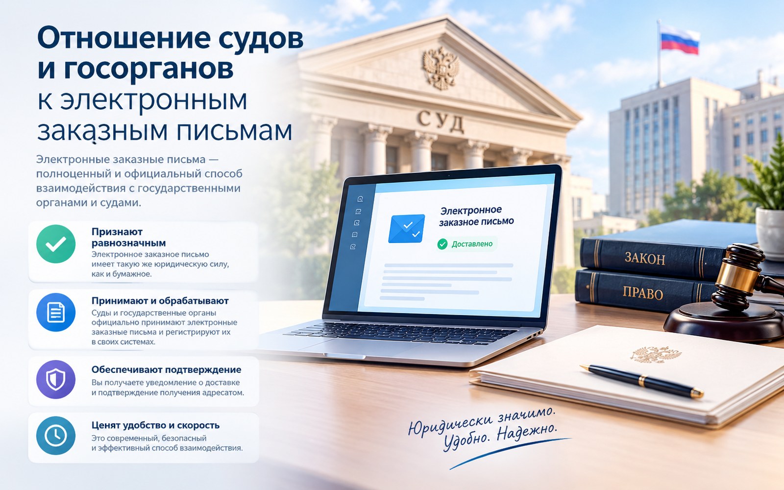 Отношение судов и гос органов к электронным заказным письмам